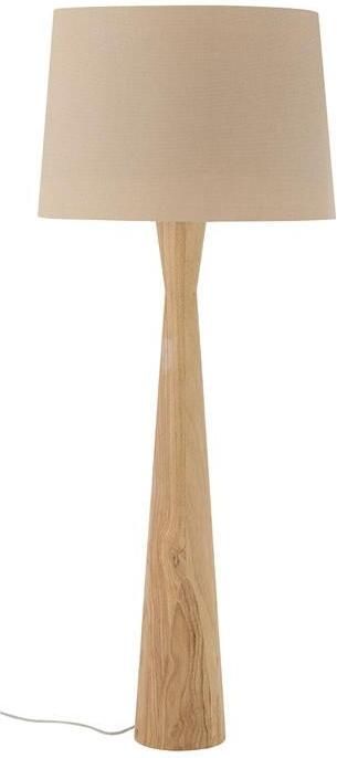 Bloomingville Vloerlamp Leonor Linnen en rubberhout 130cm hoog Naturel - Foto 2