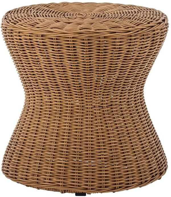Bloomingville Ronde Bijzettafel Roccas Rotan 53cm Bruin