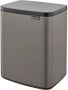 Brabantia Afvalemmer 12l Bo Staal Platinum - Thumbnail 2