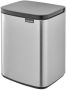 Brabantia bo afvalemmer 7 liter met kunststof binnenemmer matt steel fingerprint proof - Thumbnail 3