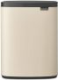 Brabantia Afvalemmer 12l Bo Staal Soft Beige - Thumbnail 3