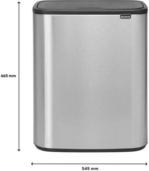 Brabantia Bo Touch Bin 2 x 30 L Vingerafdrukvrij Zilver