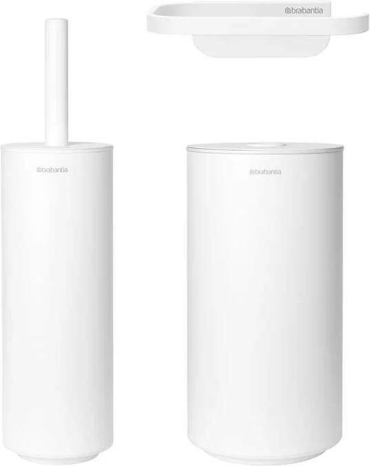 Brabantia mindset toiletaccessoires set van 3 mineral infinite white
