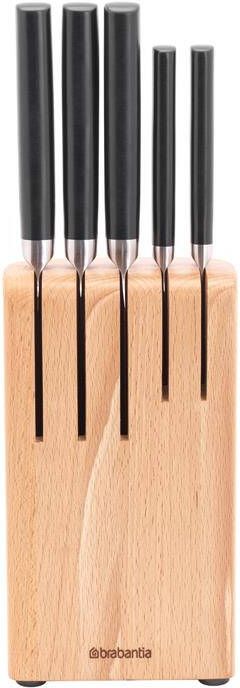 Brabantia Profile messenblok hout met 5 messen Beukenhout - Foto 4