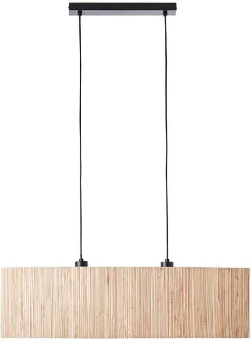 Brilliant Leuchten Hanglamp Wimea 2 fittingen zwart naturel (1 stuk)