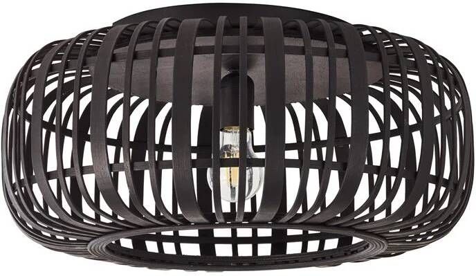 Brilliant Leuchten Plafondlamp Woodrow Bamboe Nature Style dimbaar Ø 50cm E27 fitting (1 stuk)