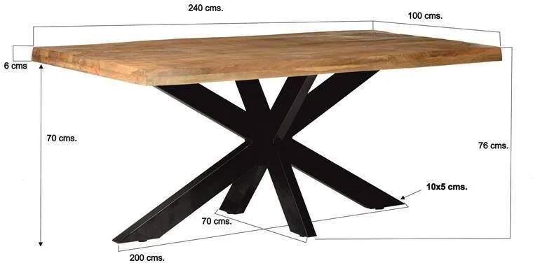 Livingfurn Tree top eettafel Sturdy mangohout | 240 cm - Foto 2
