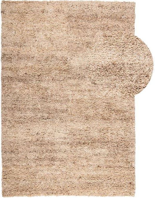 By fonQ Fluffy Wollen Vloerkleed 200 x 300 cm Beige