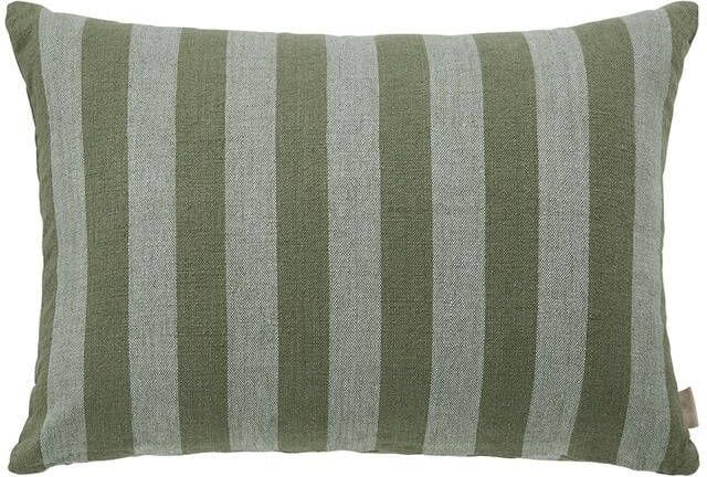 By fonQ Linen Stripe Sierkussen 40 x 60 cm Groen