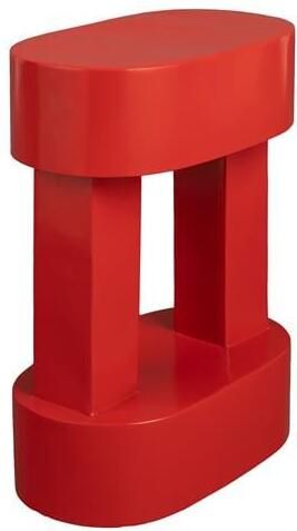 Dutchbone Bijzettafel Magenta 36 x 20cm Rood Ovaal - Foto 4