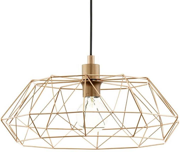 Eglo Vintage Carlton 2 Hanglamp 1 Lichts Ø455 mm. Koper Zwart - Foto 4