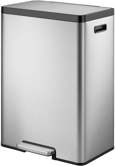 EKO EcoCasa 2 recycling pedaalemmer 20+20 liter Stainless steel Polypropylene mat RVS