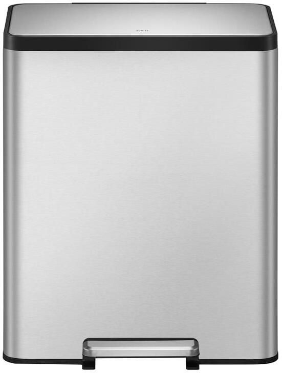 EKO EcoCasa 2 recycling pedaalemmer 36+24 liter Stainless steel Polypropylene mat RVS - Foto 3