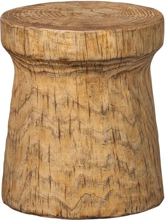 WOOOD Outdoor Bijzettafel Cache Houtlook 37cm Bruin Rond