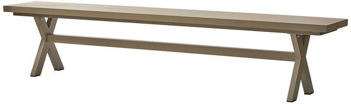 Exotan Delta Picknickbank Tuin Aluminium Groen Zand 45x220x35