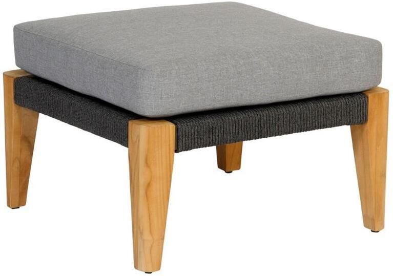 Exotan San Remo Hocker Buiten Teak Grijs 31x63x63