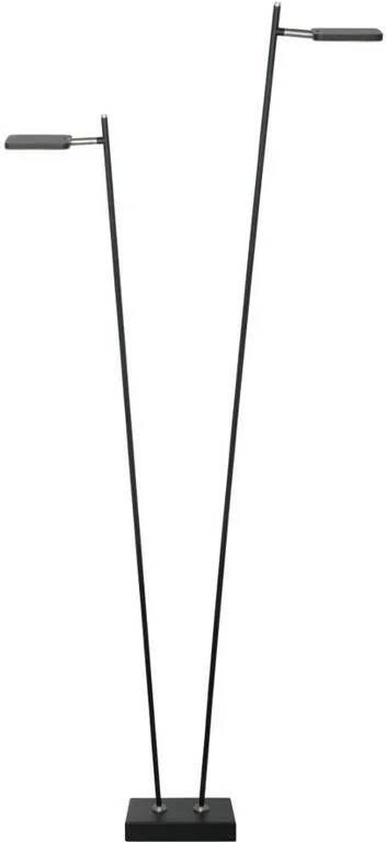 Freelight Block vloerlamp tweelichts ingebouwd LED draai-en kantelbaar 140 cm hoog zwart - Foto 2