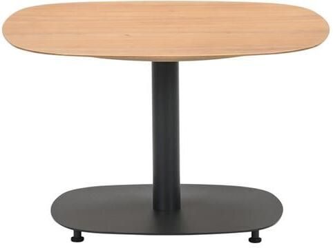 Garden Impressions Leon bijzettafel aluminium carbon black light teak look-70x70 cm