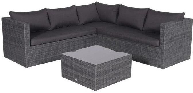 Van Kooten Tuin en Buitenleven Montana loungeset 4-delig earl grey donker antraciet- Garden Impressions