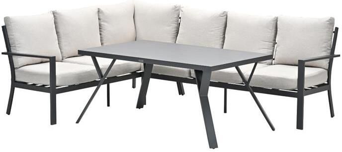 Garden Impressions Lounge Dining Set Senja Desert Sand 3-delig Links