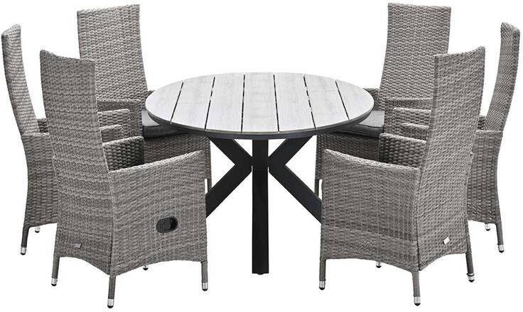 Garden Impressions Nice tuinset 7-delig Tulli tafel 220x115 cm