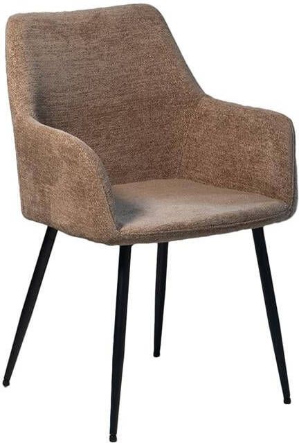 Giga Meubel Eetkamerstoel Taupe Stof Zithoogte 47cm Annabel