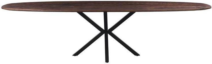 Giga Meubel Eettafel Bruin Ovaal Mangohout 300cm Tafel Lissabon