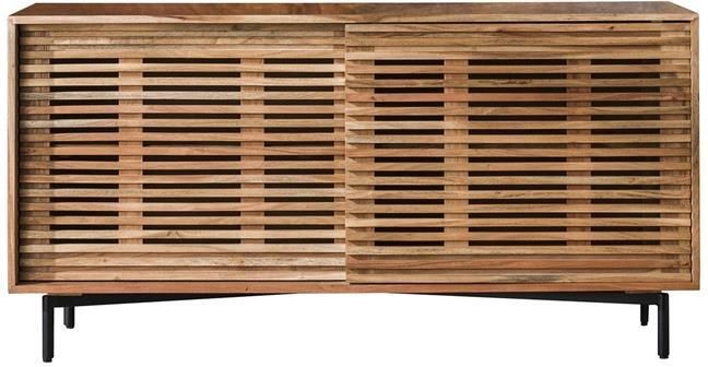 Giga Meubel Dressoir Acaciahout Naturel 2 Deuren Dressoir Slide - Foto 2