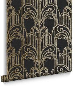 Graham & Brown Vliesbehang Art Deco Black Gold 10mx53cm