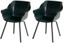 Hartman Sophie armchair tuinstoel met armleuning Donkergroen set van 2 zwart element onderstel - Thumbnail 2