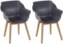 Hartman Sophie armchair tuinstoel met armleuning Donkergrijs set van 2 teak onderstel - Thumbnail 4