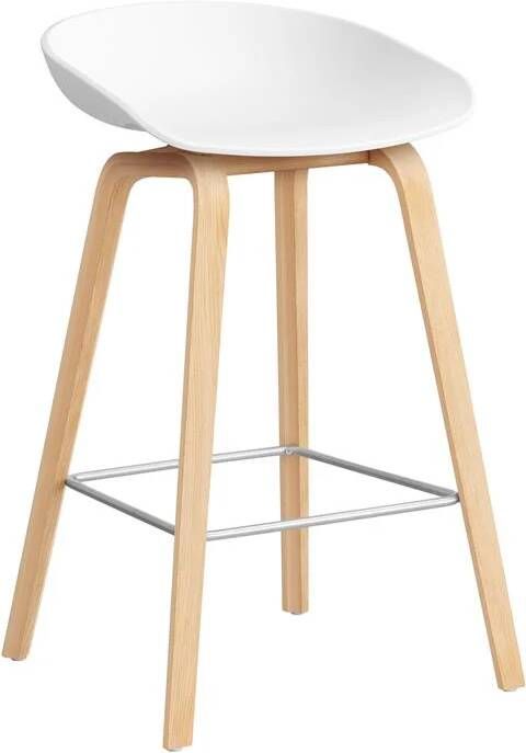 HAY About a Stool AAS32 Barkruk H 65 cm Soaped Oak White