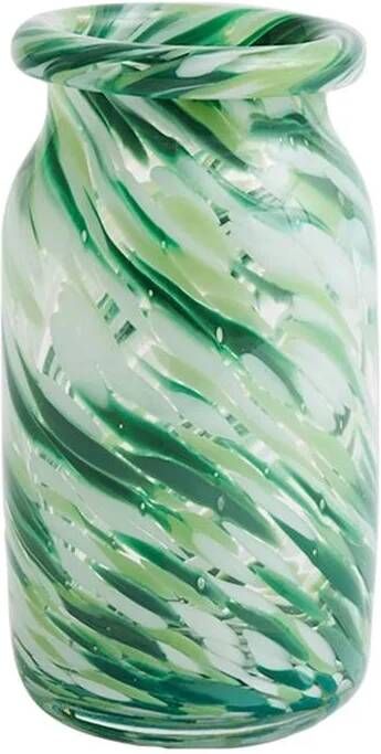 HAY " Splash Vaas Roll Neck H 20 5 cm Green swirl "