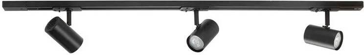 Highlight Railsysteem Trackline 100cm Zwart incl. 3 Cilinder Spots