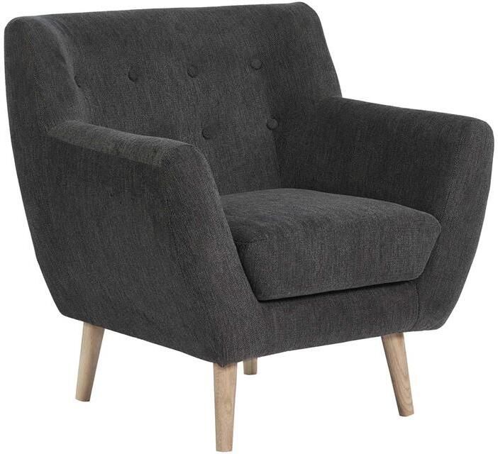 Hioshop Monte fauteuil donkergrijs.