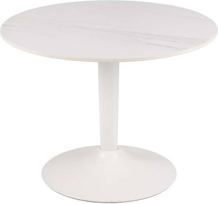 Hioshop Mitol salontafel Ø60cm keramiek wit.