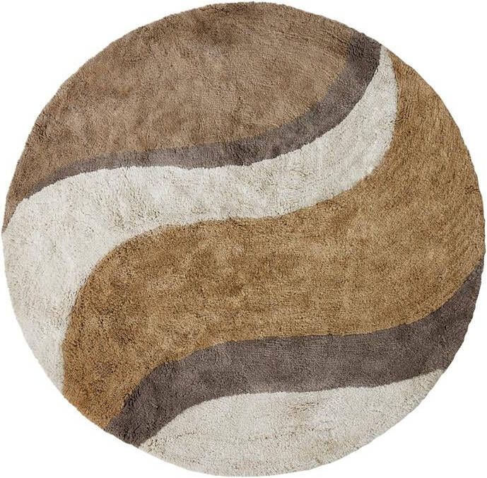 HKLIVING Badmat Bath Katoen Ø120cm Naturel Rond