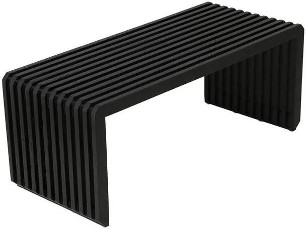 HKliving Slatted Bankje Zwart