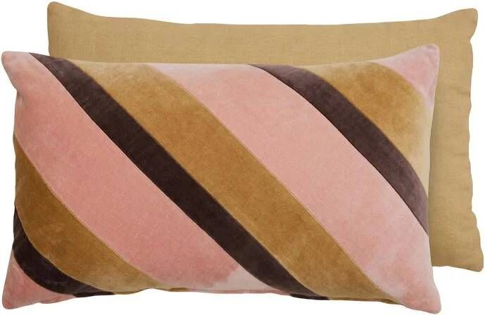 HKLIVING Striped Velvet Sierkussen 30 x 50 cm Sunkissed