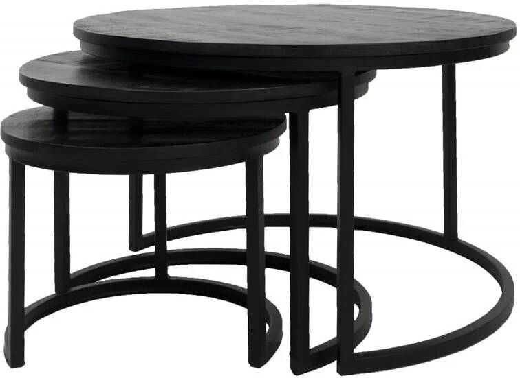 Home67 Salontafel Set van 3 Industriële Salontafelset Erjan