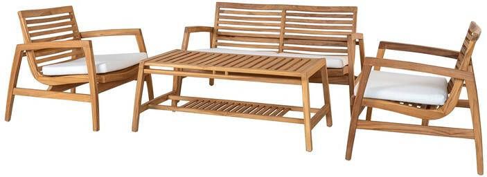 House Nordic Tuin Lounge Set Santander Teak Naturel