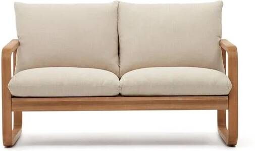 Kave Home Sacaleta 2-zitsbank in massief eucalyptushout 142 cm - Foto 4