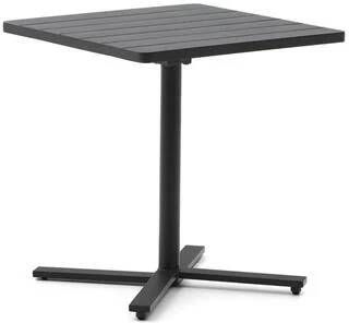 Kave Home Torreta opvouwbare buitentafel aluminium met donkergrijze afwerking 70 x 70 cm