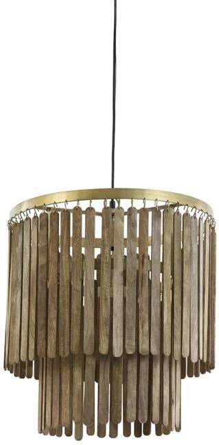 Light & Living Light&living Hanglamp Ø45x43 cm GULARO hout donker bruin