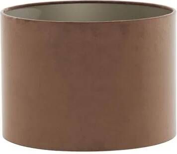 Light & Living Cilinder Lampenkap Velours Bruin Ø40x30cm