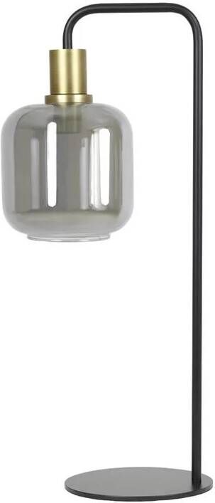 Light & Living Lekar 27x18x58 cm brons rookglas tafellamp