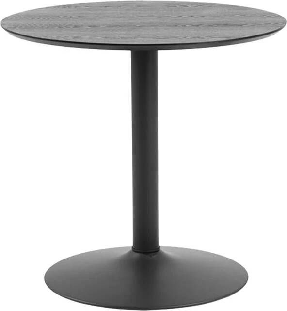 Lisomme Vino houten bartafel zwart Ø 80 cm