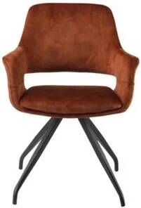 Livingfurn | Eetkamerstoel Capp Rust Velvet | Zitmeubels eetkamer | Armstoel - Foto 3