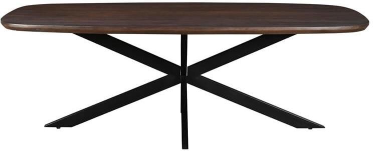 Livingfurn Deens Ovale Eettafel Jesper Mangohout 180 x 90cm Bruin Ovaal