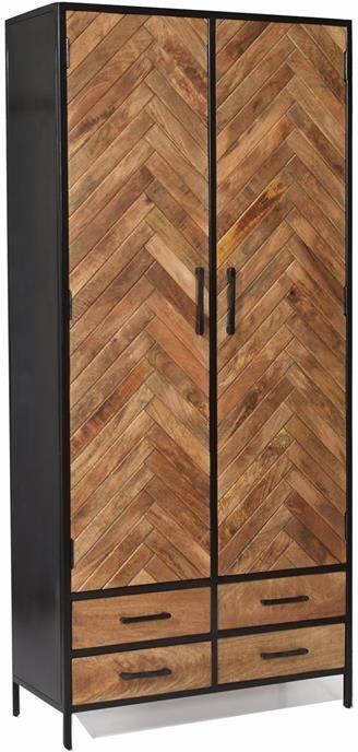 Livingfurn | Kast Brooklyn naturel 2 laden 90cm | Woonkamer meubels | BergkastKast - Foto 2